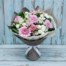 Букет цветов из:  Герберы, Альстромерии и Хризантемы в Мартюше