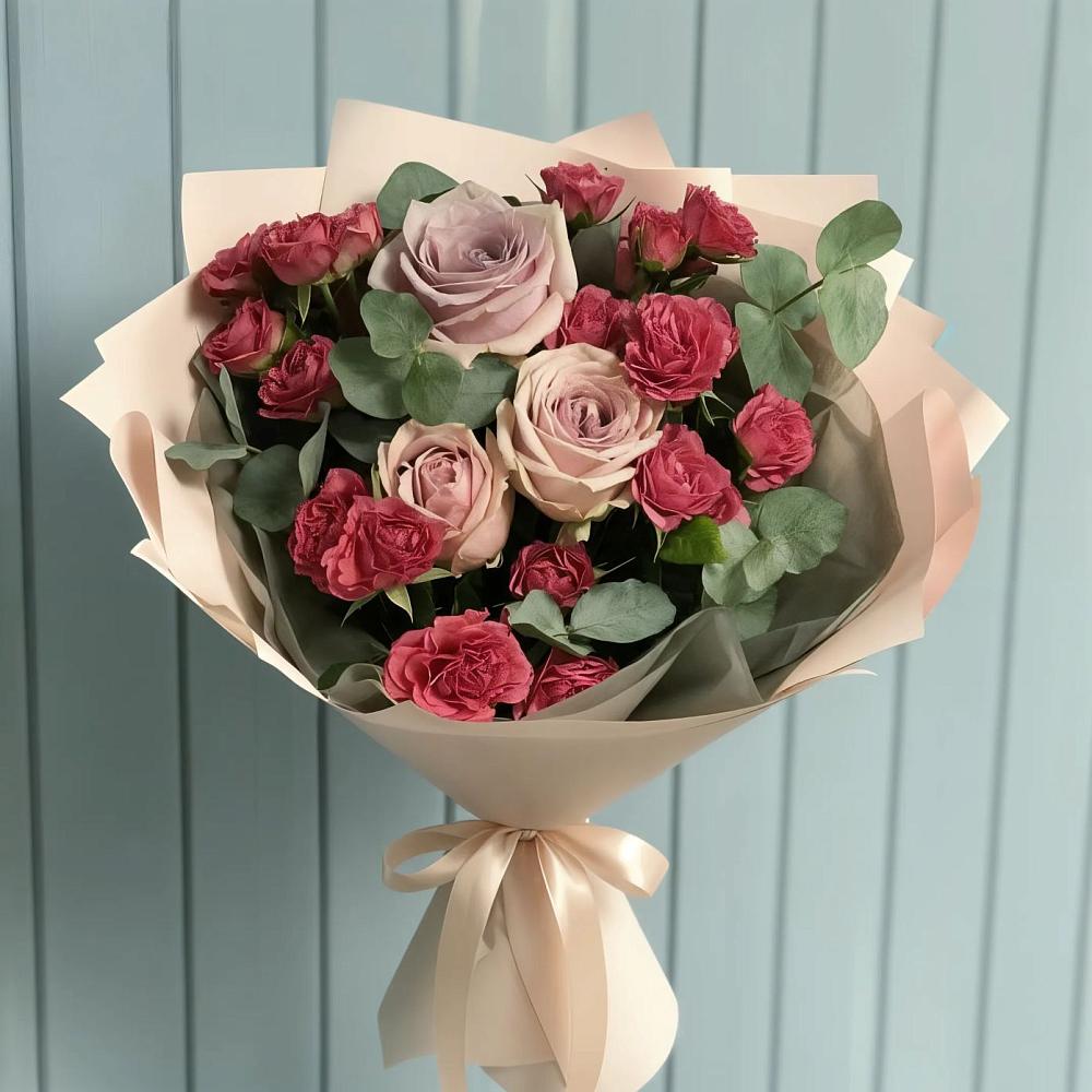 Букет цветов из: Гвоздики и Розы в Мартюше