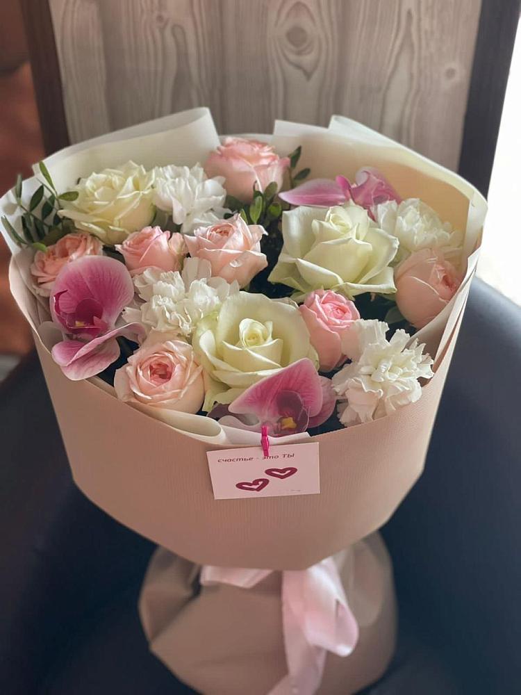 Букет цветов из: Орхидеи, Розы и Гвоздики в Мартюше