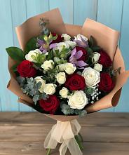 Букет цветов из:  Розы и Альстромерии в Мартюше