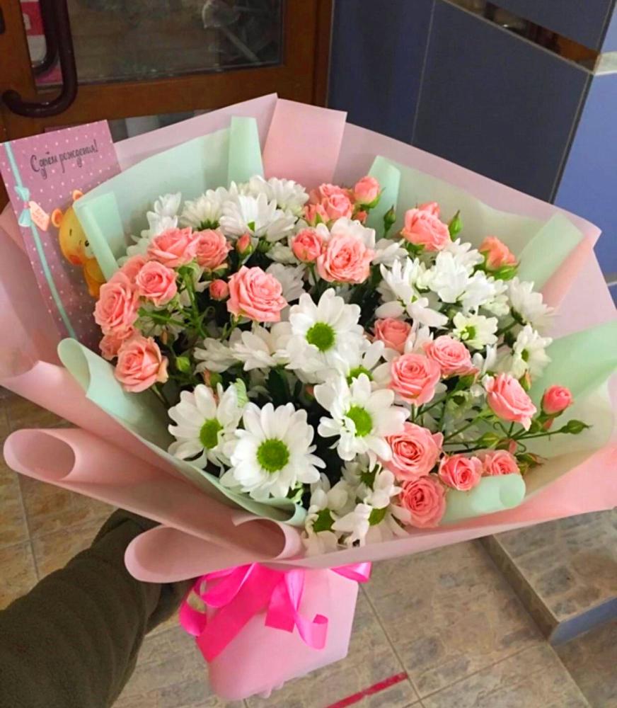 Букет цветов из: Розы и Хризантемы в Мартюше