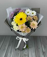 Букет цветов из:  Розы, Герберы и Хризантемы в Мартюше