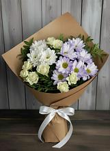 Букет цветов из:  Хризантемы и Розы в Мартюше