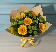Букет цветов из:  Герберы и Хризантемы в Мартюше