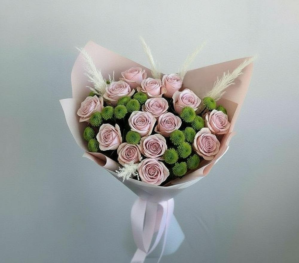 Букет цветов из: Розы и Хризантемы в Мартюше