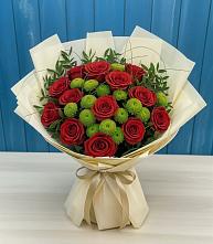 Букет цветов из:  Розы и Хризантемы в Мартюше