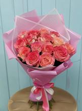 Букет 15 Розовых роз Равель в Мартюше