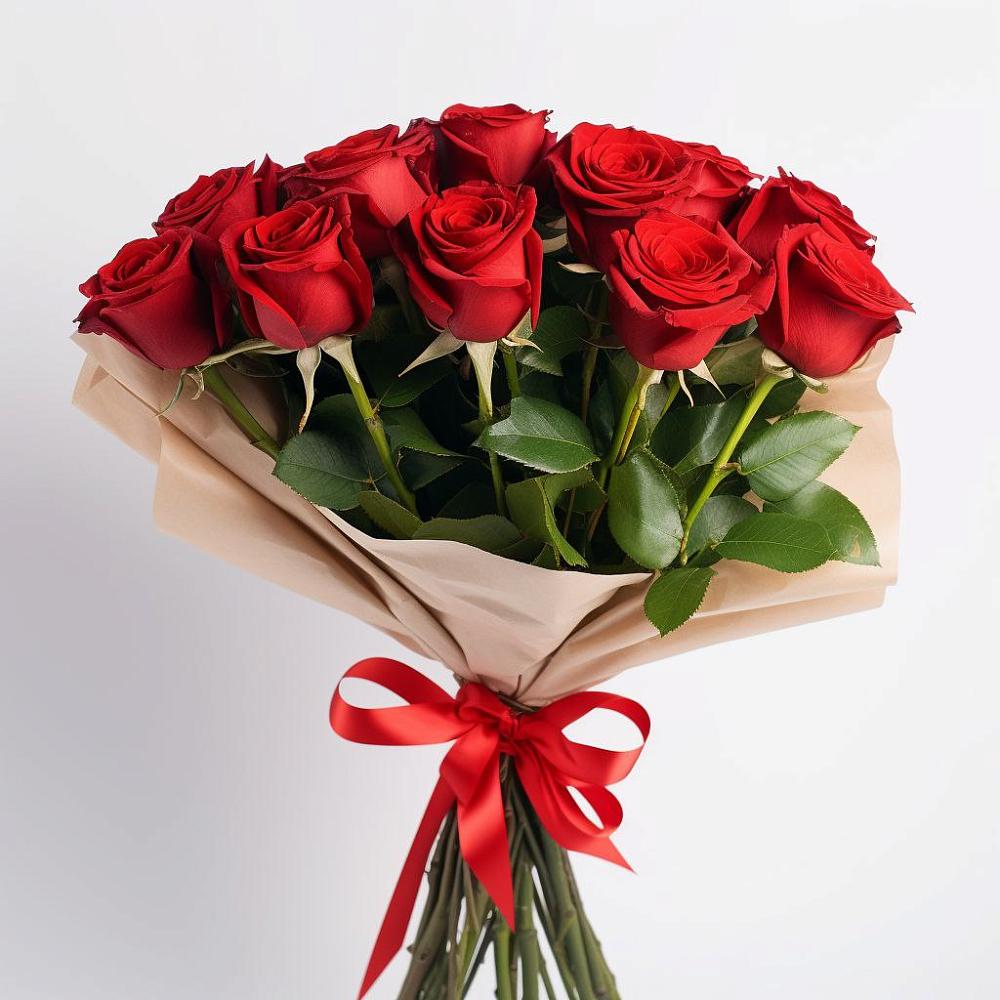 Букет 11 Красных роз Эдлесс Лав в Мартюше