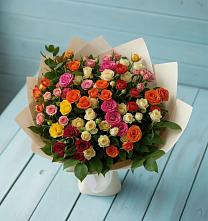 Букет Микс из разноцветных кустовых роз #REPLACE_PRED# Мартюше